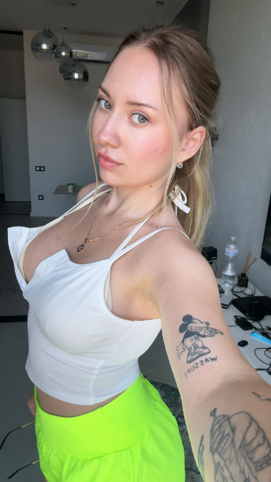 KateV in her underwear in Bucharest